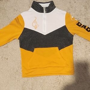 Baby Phat White, Black, and Gold Colorblock Hoodie